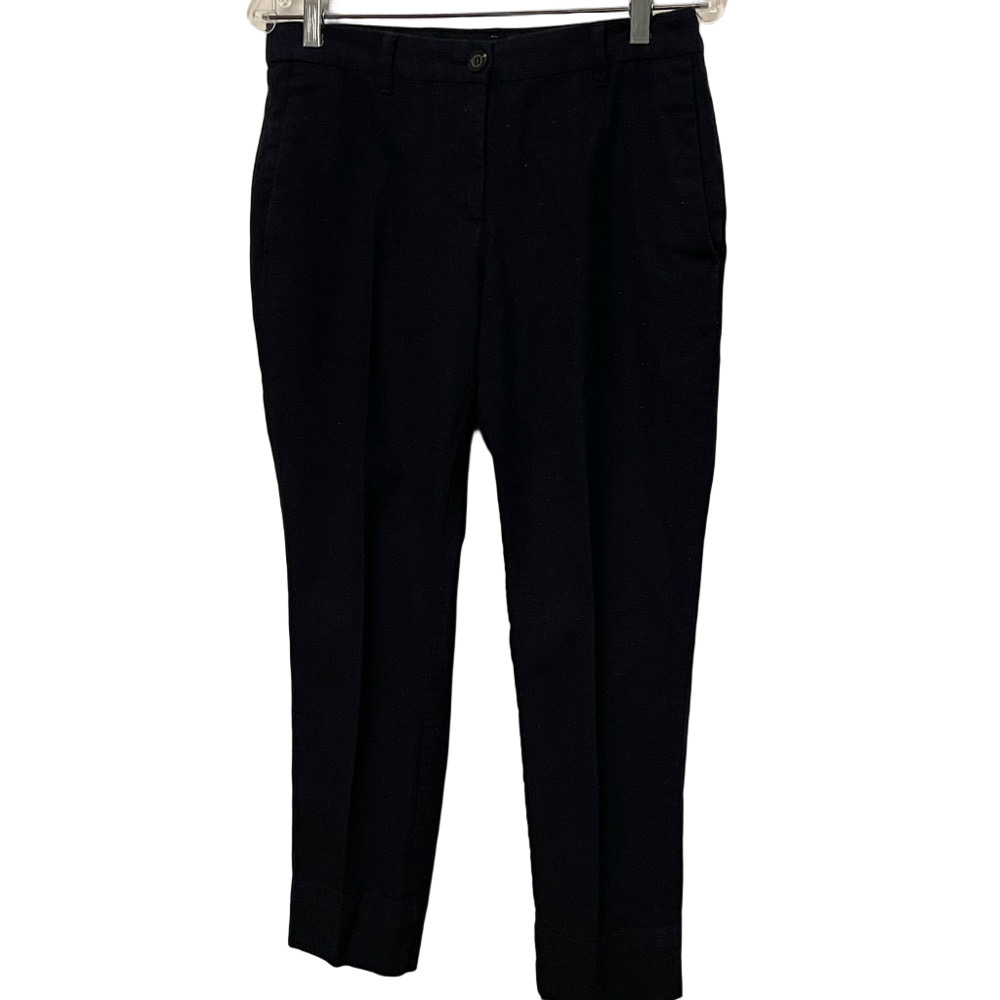 Wildfang Essential Oxford Fleck Navy Trousers Size 6